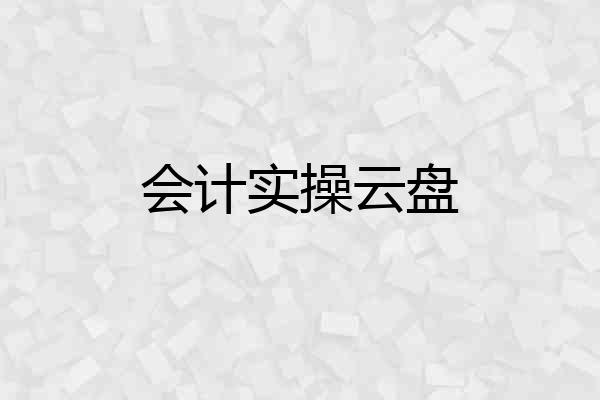 会计实操云盘