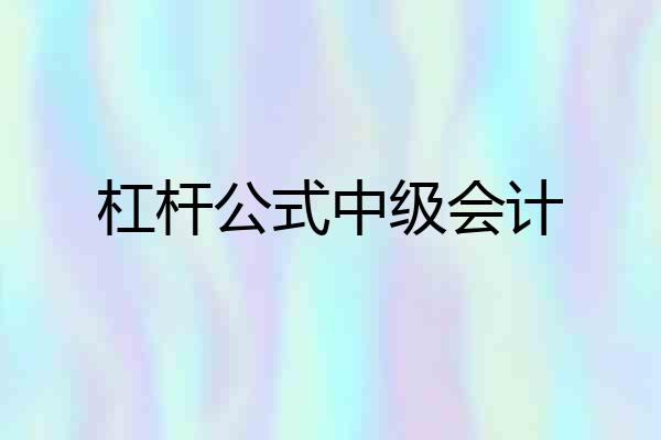 杠杆公式中级会计