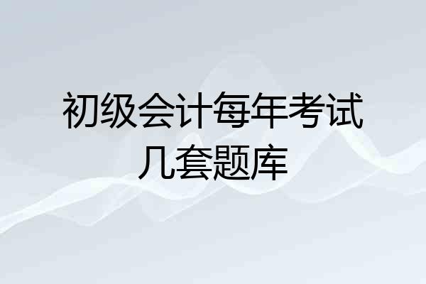 初级会计每年考试几套题库