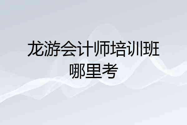龙游会计师培训班哪里考