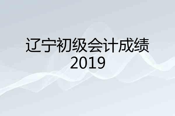 辽宁初级会计成绩2019