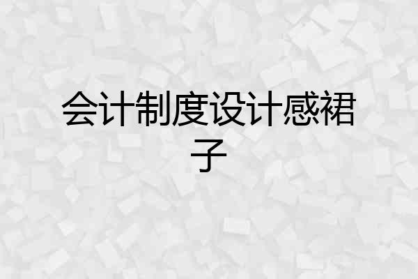 会计制度设计感裙子