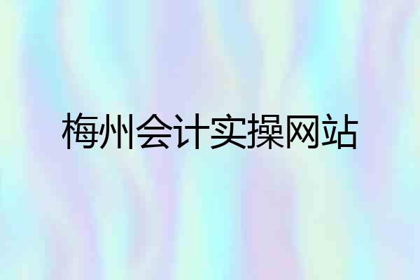 梅州会计实操网站