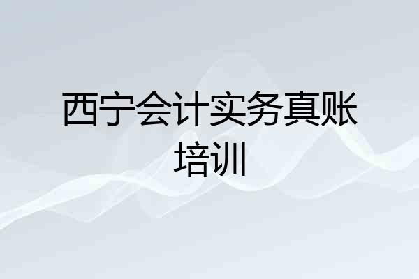 西宁会计实务真账培训