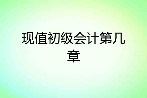 现值初级会计第几章