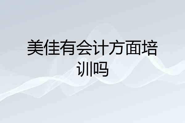美佳有会计方面培训吗