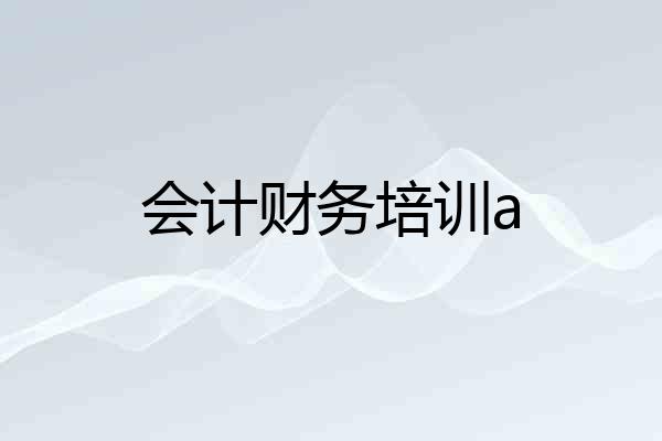 会计财务培训a
