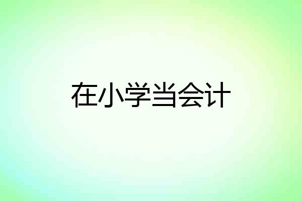 在小学当会计