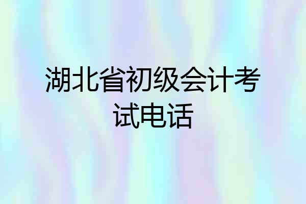 湖北省初级会计考试电话
