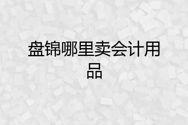 盘锦哪里卖会计用品