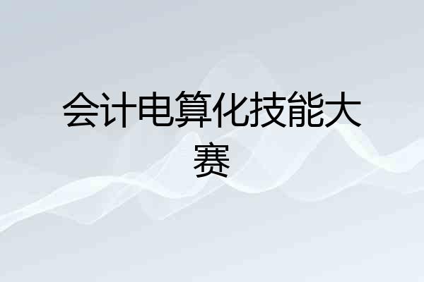 会计电算化技能大赛