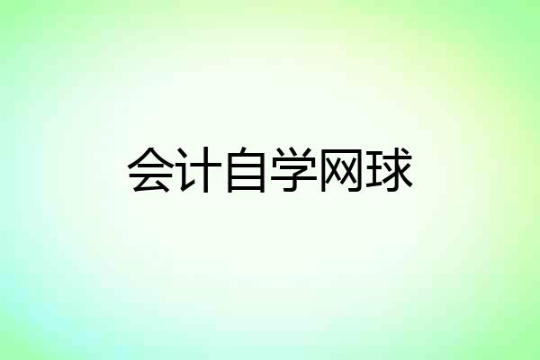 会计自学网球