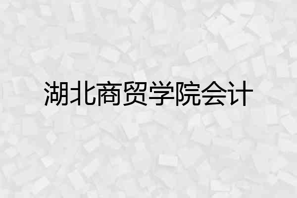 湖北商贸学院会计