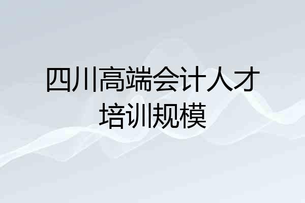 四川高端会计人才培训规模