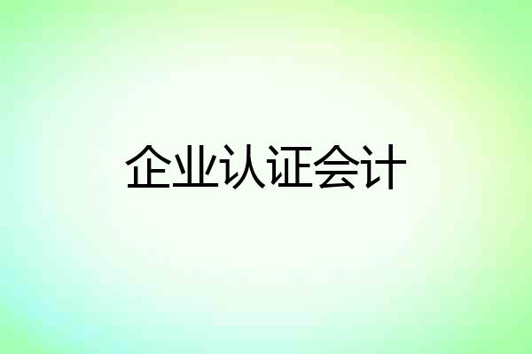 企业认证会计