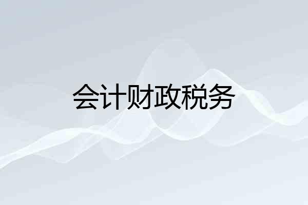 会计财政税务