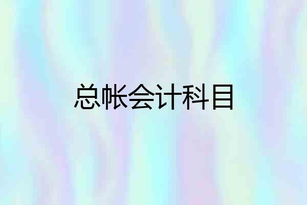 总帐会计科目