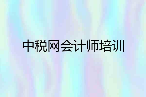 中税网会计师培训