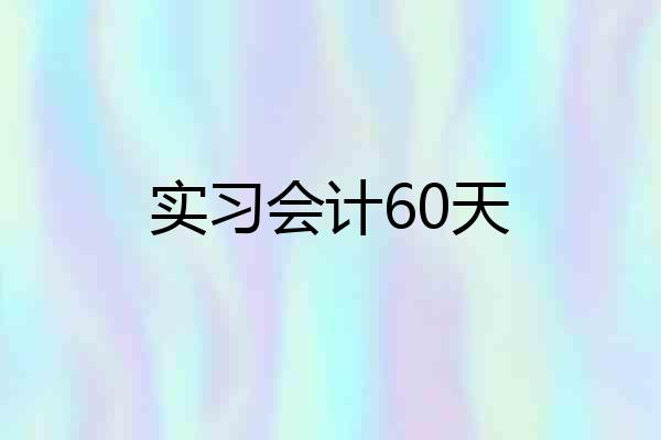 实习会计60天