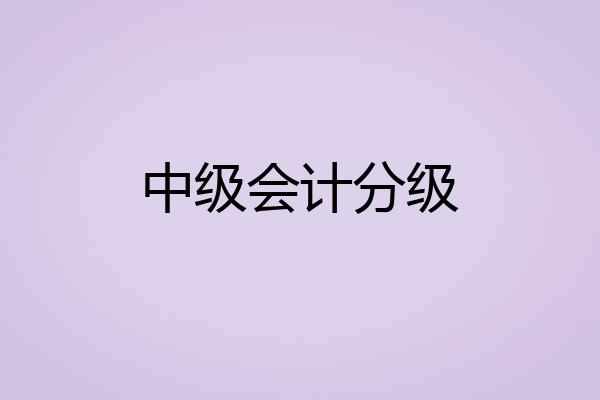 中级会计分级