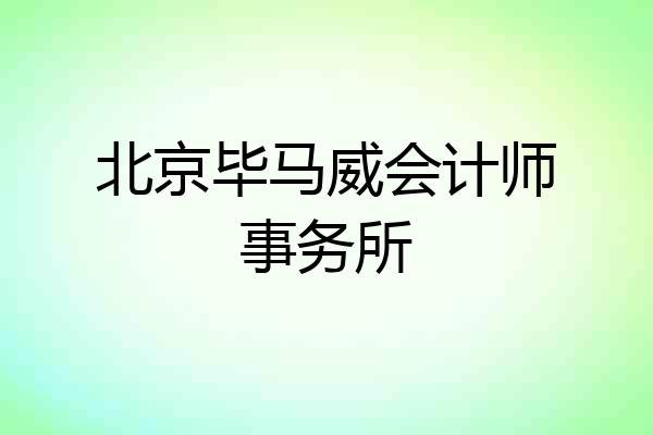 北京毕马威会计师事务所
