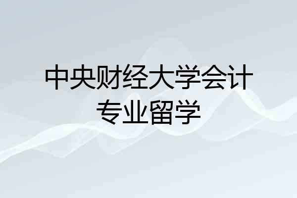 中央财经大学会计专业留学