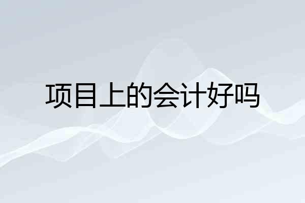 项目上的会计好吗