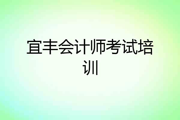 宜丰会计师考试培训