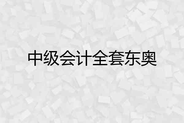 中级会计全套东奥