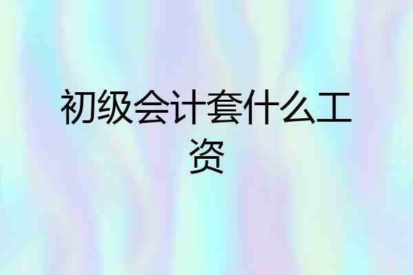 初级会计套什么工资