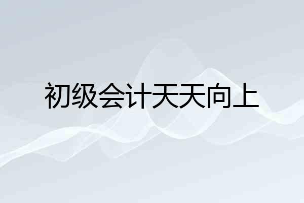 初级会计天天向上