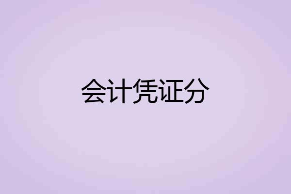 会计凭证分