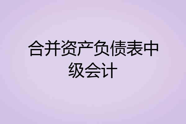 合并资产负债表中级会计