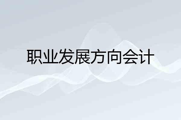 职业发展方向会计