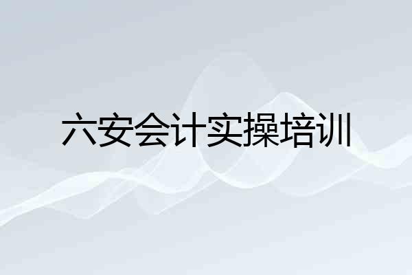 六安会计实操培训