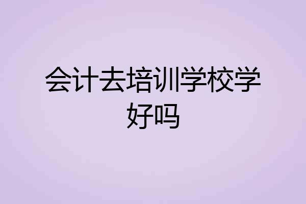 会计去培训学校学好吗