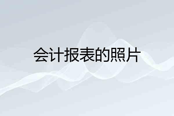 会计报表的照片
