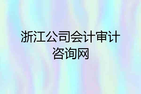 浙江公司会计审计咨询网