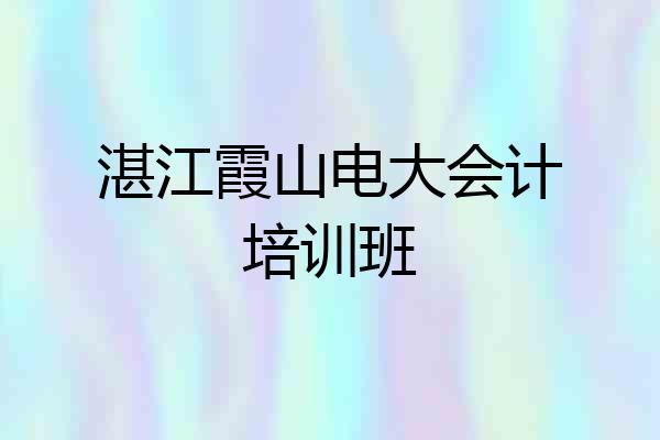 湛江霞山电大会计培训班
