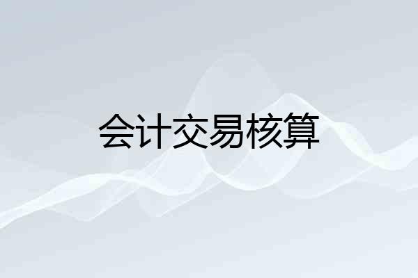 会计交易核算