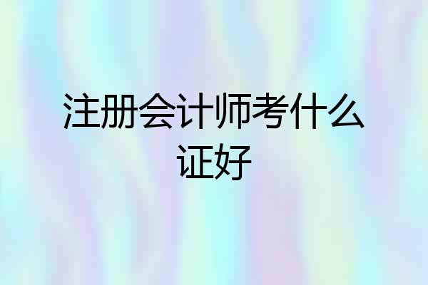注册会计师考什么证好