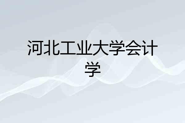 河北工业大学会计学