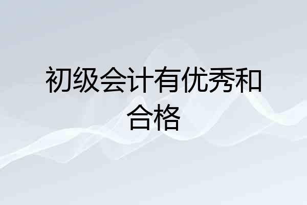 初级会计有优秀和合格