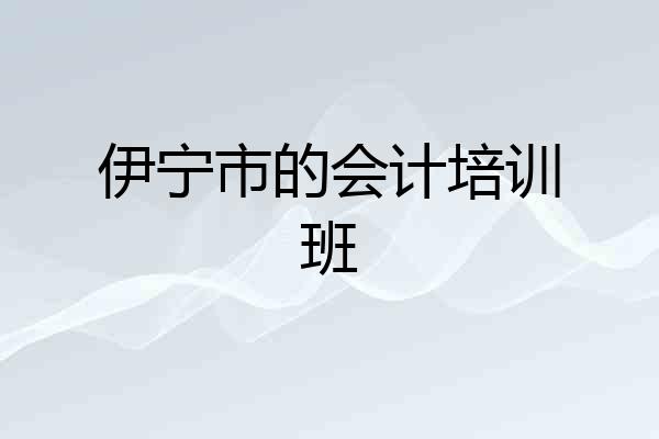 伊宁市的会计培训班
