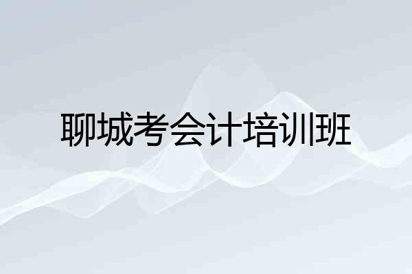 聊城考会计培训班