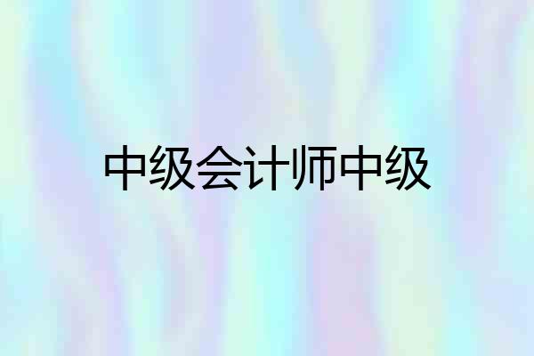 中级会计师中级