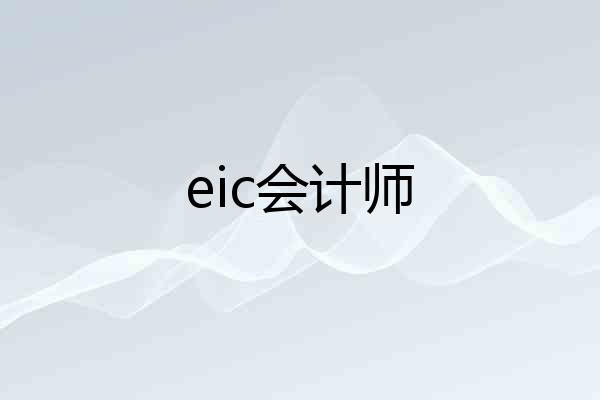 eic会计师