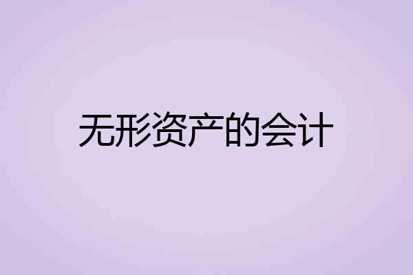 无形资产的会计