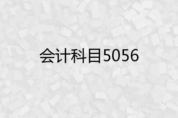会计科目5056