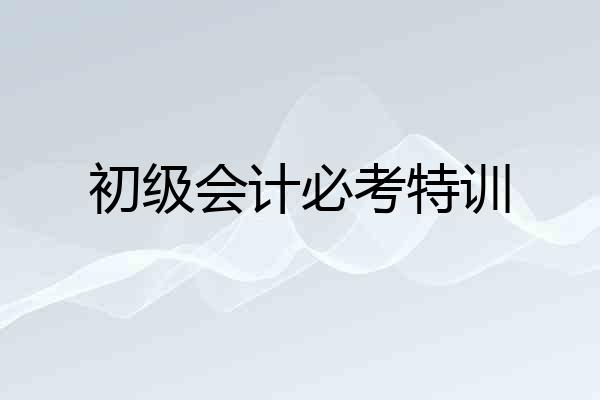 初级会计必考特训